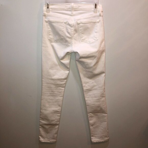J Brand Mid Rise Rail Denim White Skinny Jeans In Blanc Size 25 Style 8112C028 - Picture 6 of 10